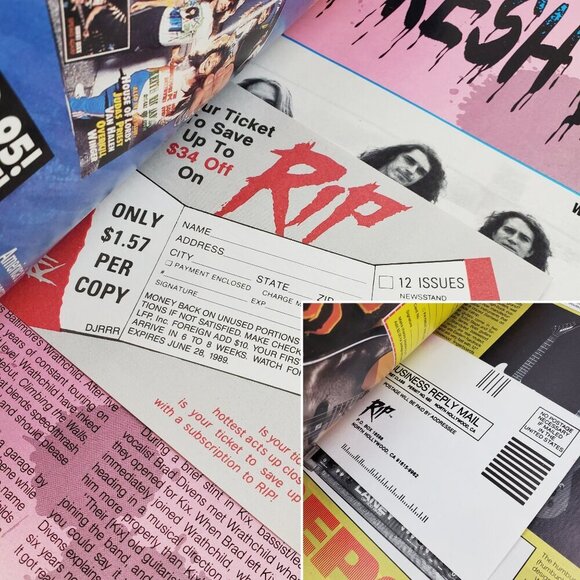 RIP Magazine DRI Living Colour Anthrax Metallica RATT May 1989 Old Stock Unread - Picture 6 of 12